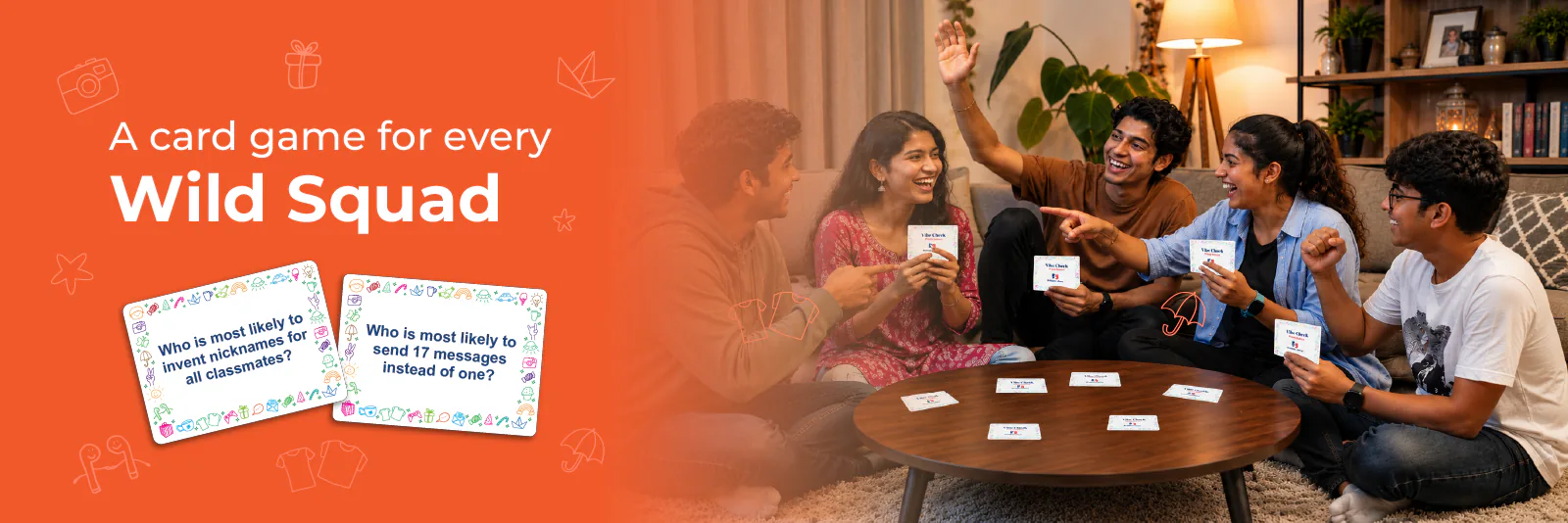 A card game for every Wild Squad – friends playing WordSmart cards